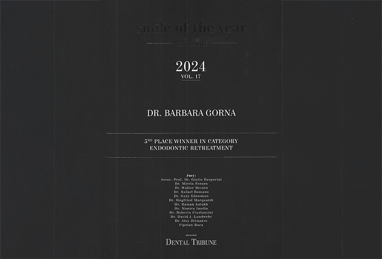 Międzynarodowy Konkurs Smile of The Year 2024 by Dental Tribune III miejsce